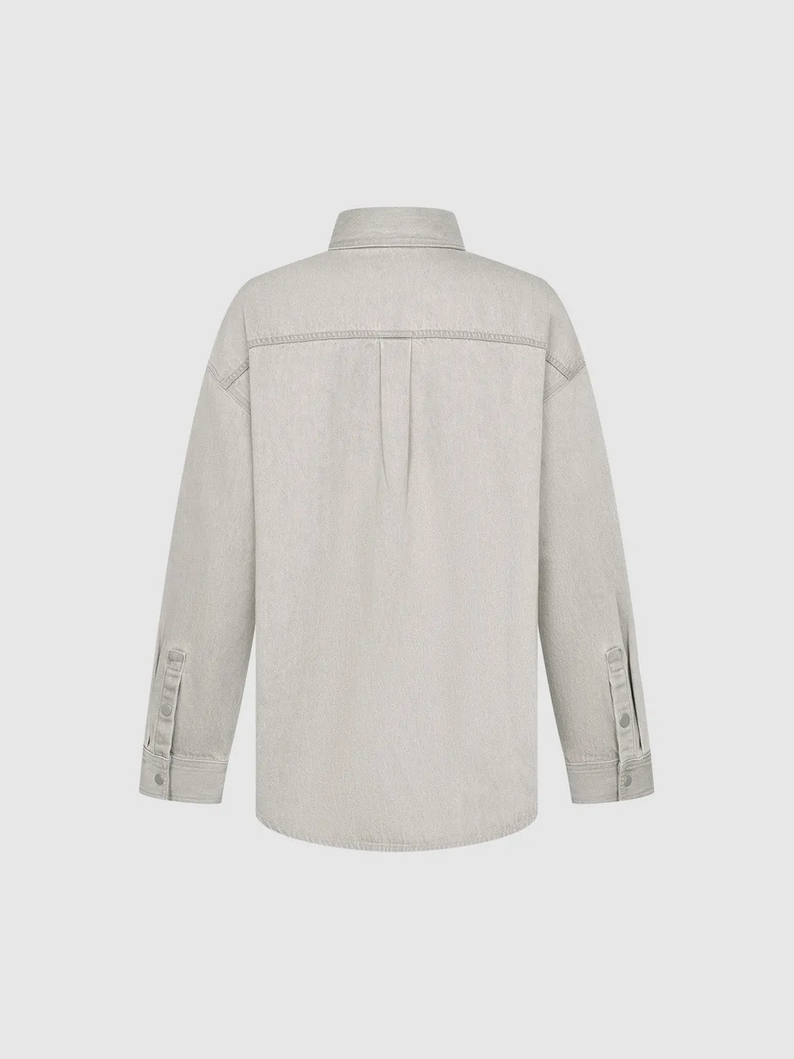 Drop Shoulder Sleeve Denim Shirts sold by Urban Revivo product image thumbnail 2