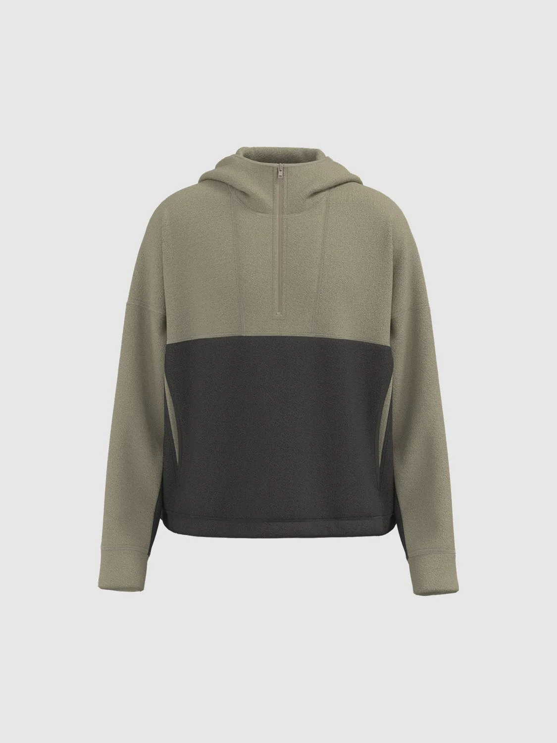 Zip Half Placket Hoodie Sweatshirts sold by Urban Revivo product image thumbnail 3