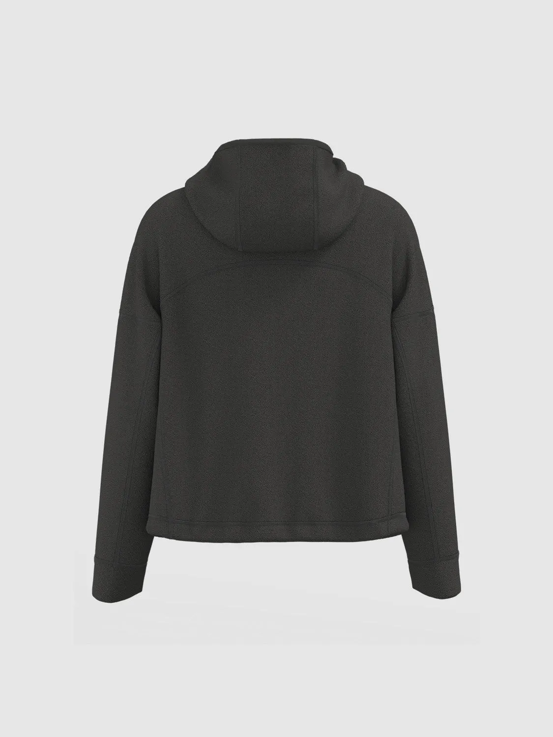 Zip Half Placket Hoodie Sweatshirts sold by Urban Revivo product image thumbnail 2