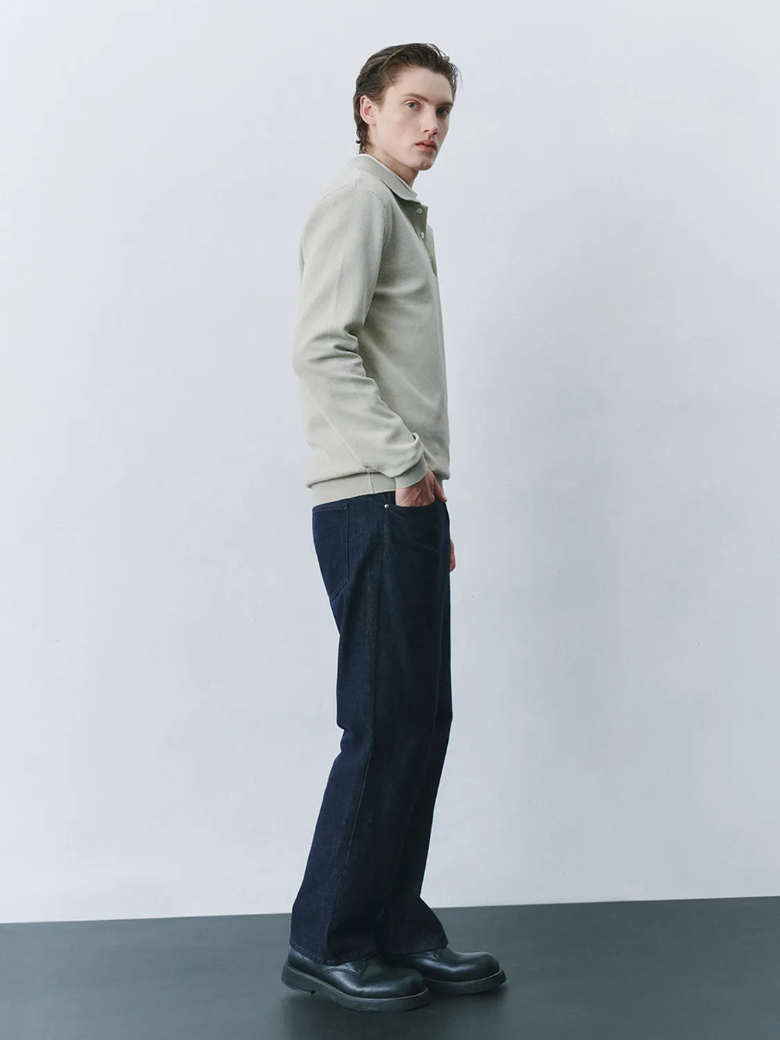 Button Half Placket Polo Shirts sold by Urban Revivo product image thumbnail 4