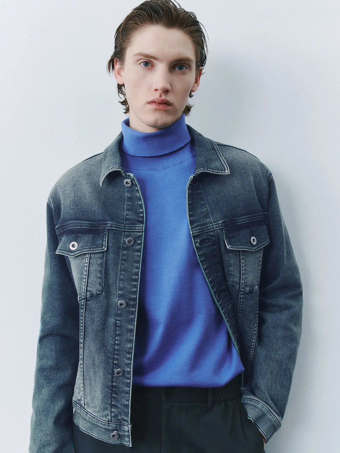 Button Up Denim Jackets sold by Urban Revivo product image thumbnail 3