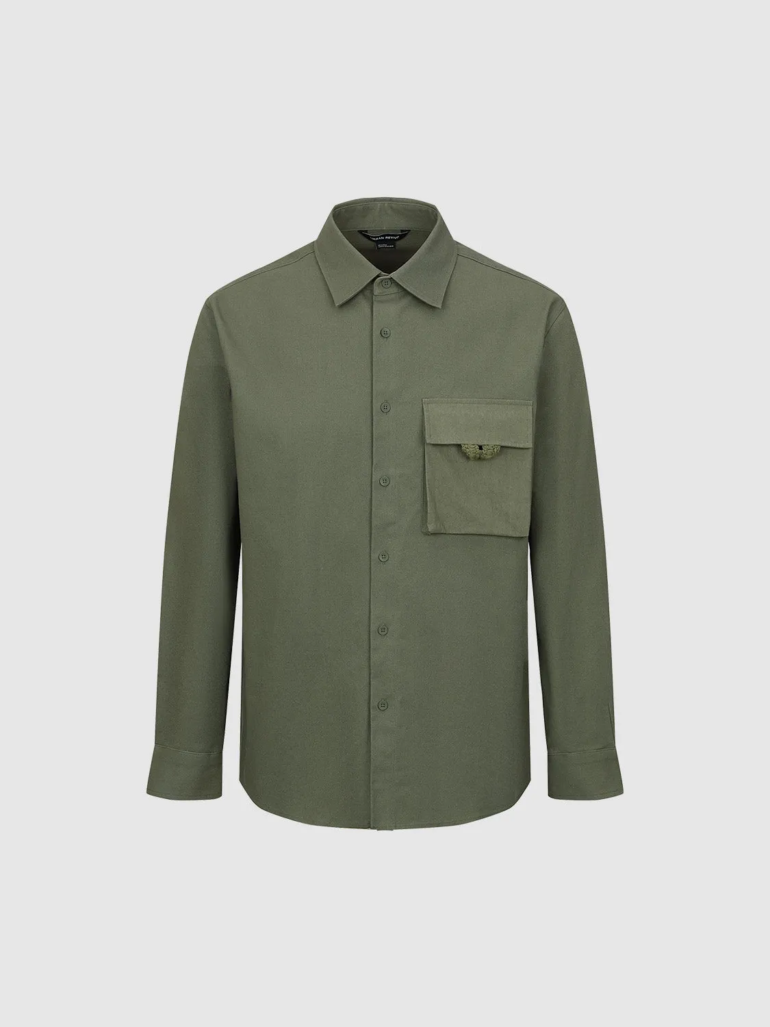 Loose Button Up Long Sleeve Shirts sold by Urban Revivo product image thumbnail 5