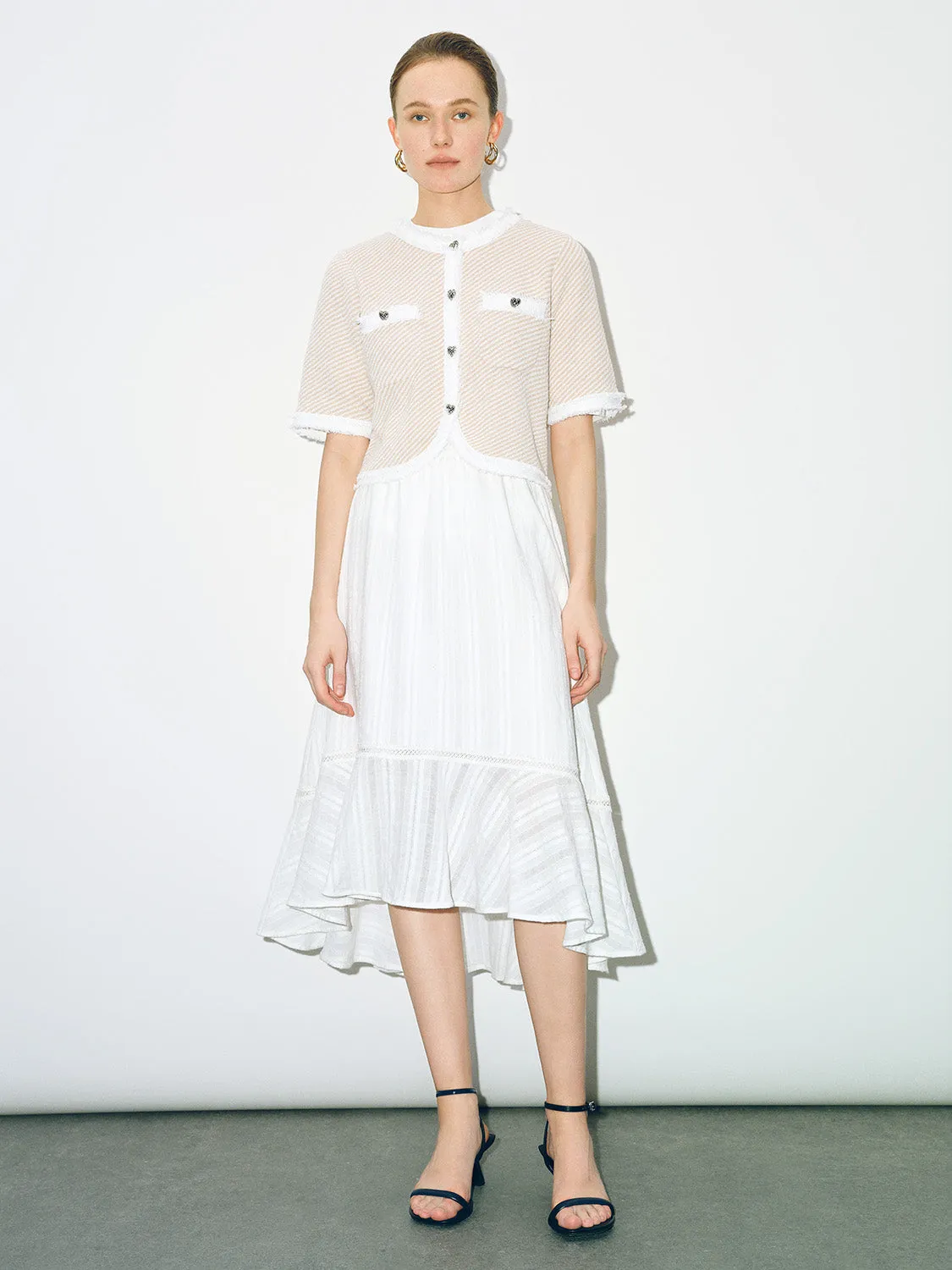 Raw Edge Cropped Knitted Cardigans sold by Urban Revivo product image thumbnail 4