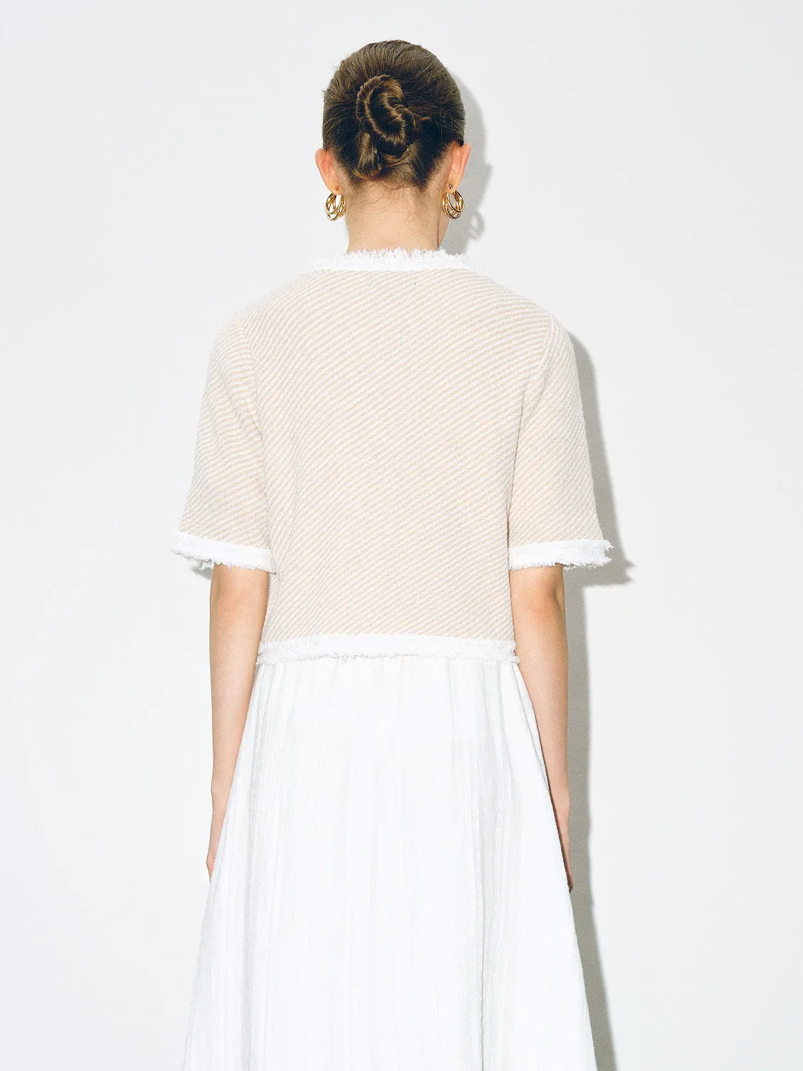 Raw Edge Cropped Knitted Cardigans sold by Urban Revivo product image thumbnail 3