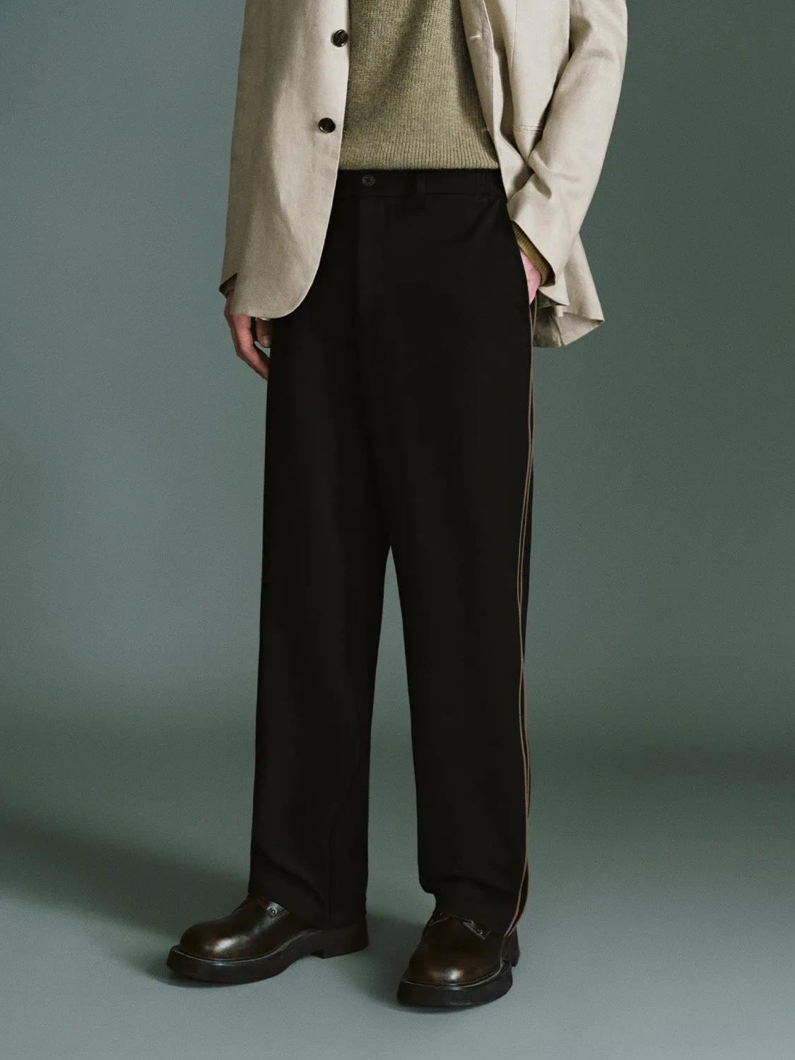 Loose Striped Straight Pants sold by Urban Revivo product image thumbnail 3