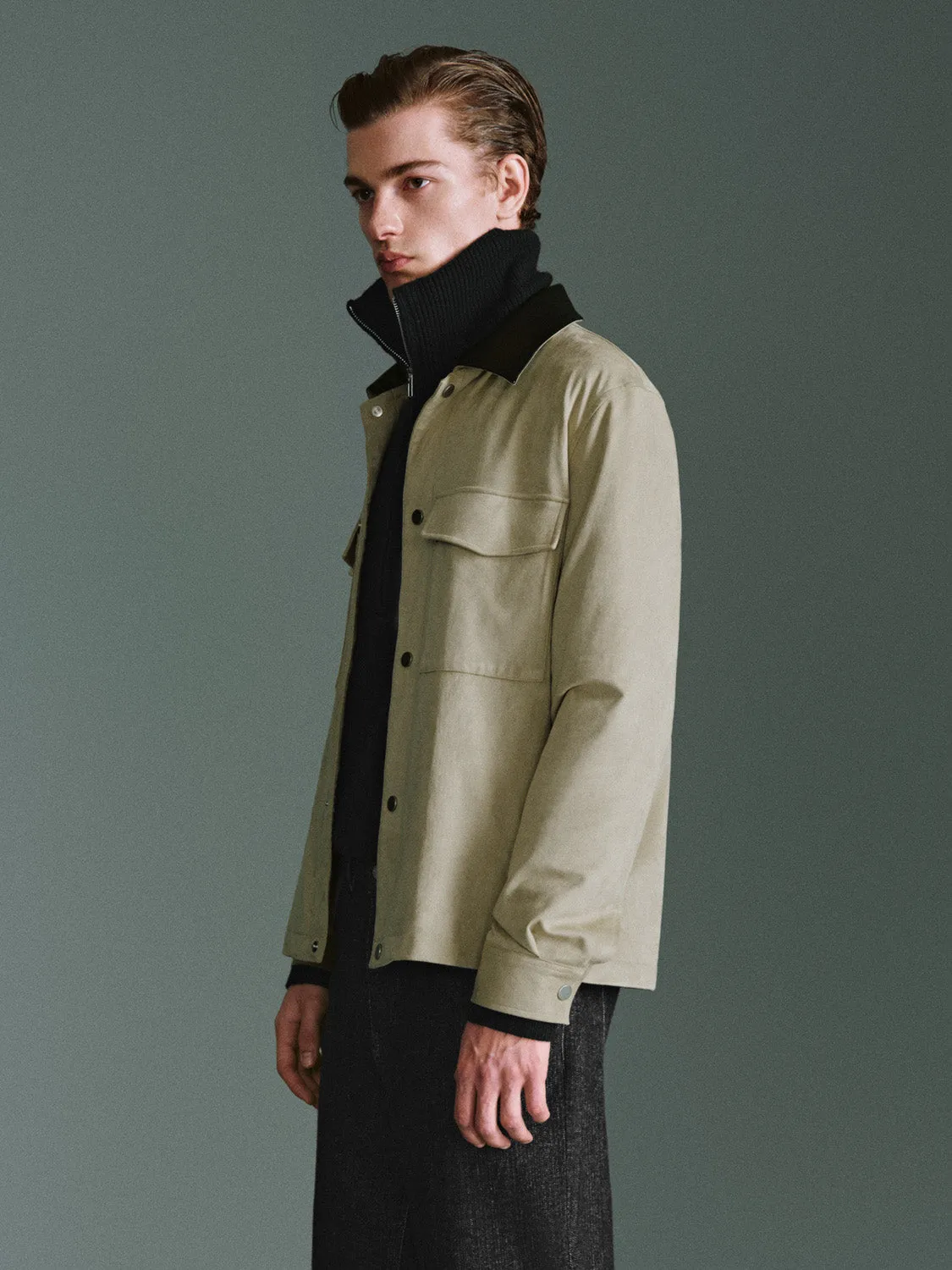 Vegan Leather Collar Depot Jackets sold by Urban Revivo product image thumbnail 2