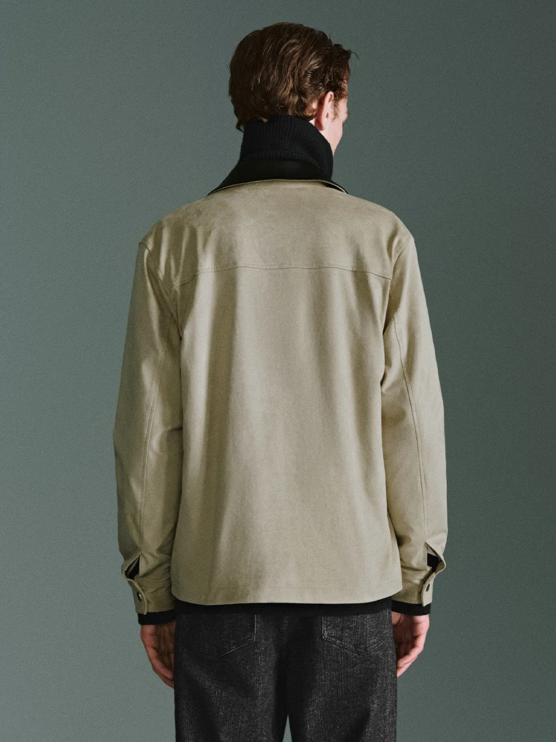 Vegan Leather Collar Depot Jackets sold by Urban Revivo product image thumbnail 3