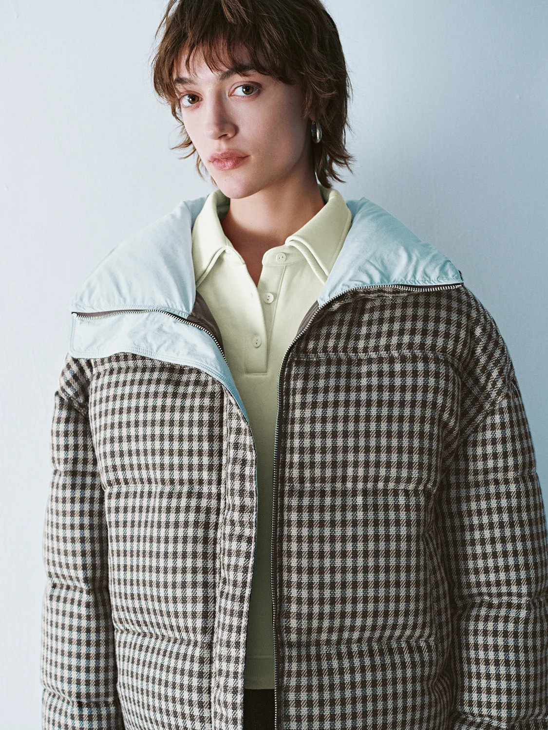 Plaid Padded Down Outerwear sold by Urban Revivo product image thumbnail 5