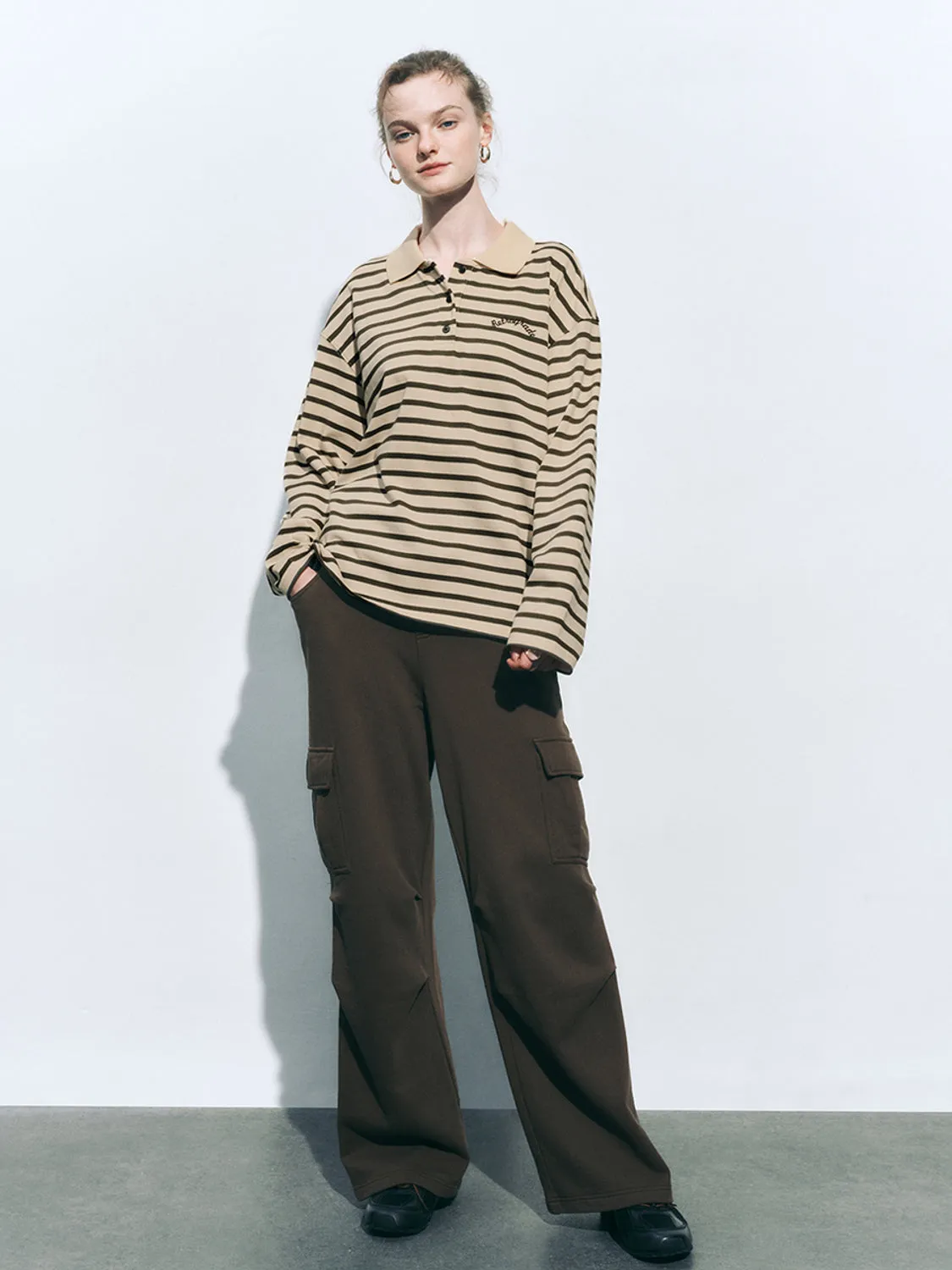 Striped Loose Polo Shirts sold by Urban Revivo product image thumbnail 4