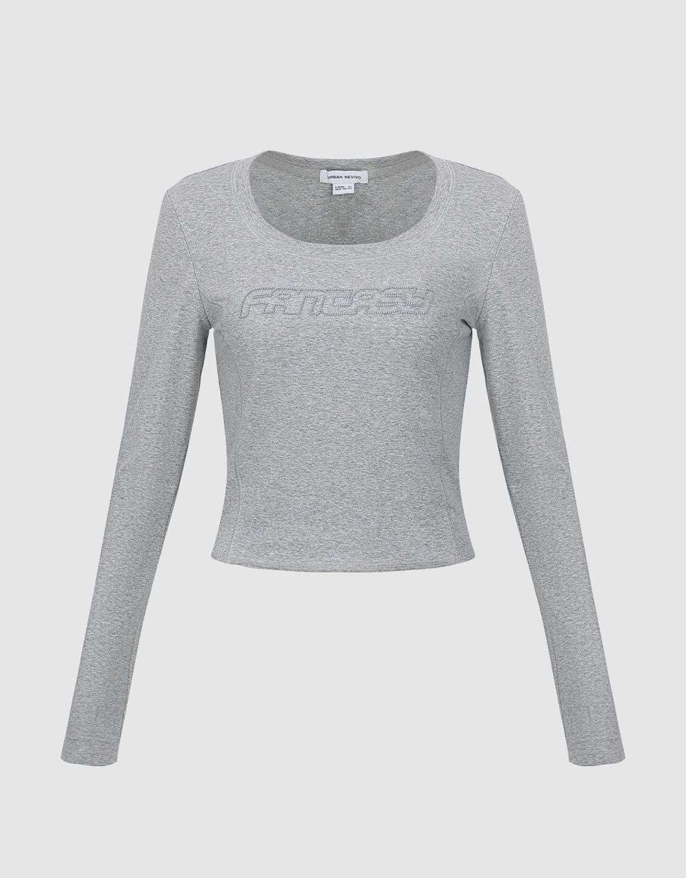 U Neck Skinny T-Shirt sold by Urban Revivo product image thumbnail 2