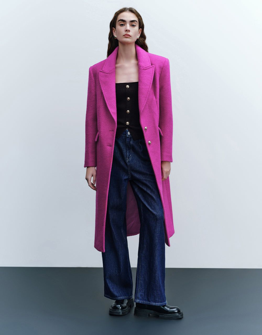 Longline Woolen Coat sold by Urban Revivo