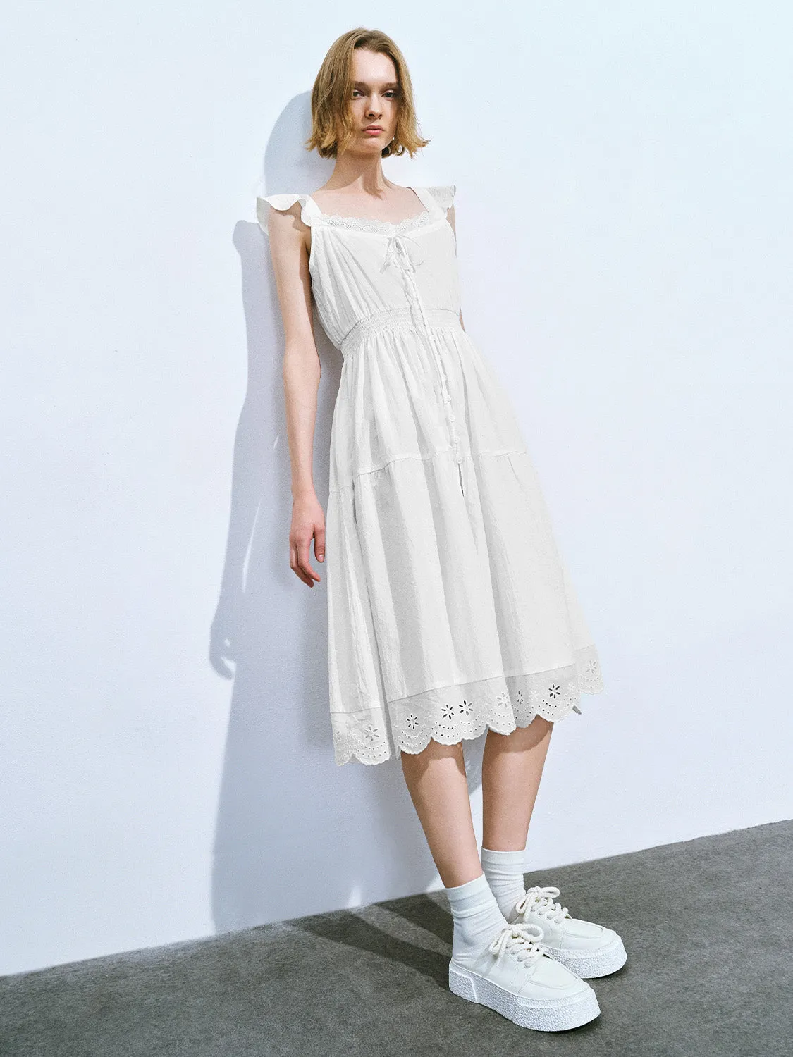 Square-cut Collar Sleeveless Shirt Dress sold by Urban Revivo product image thumbnail 2