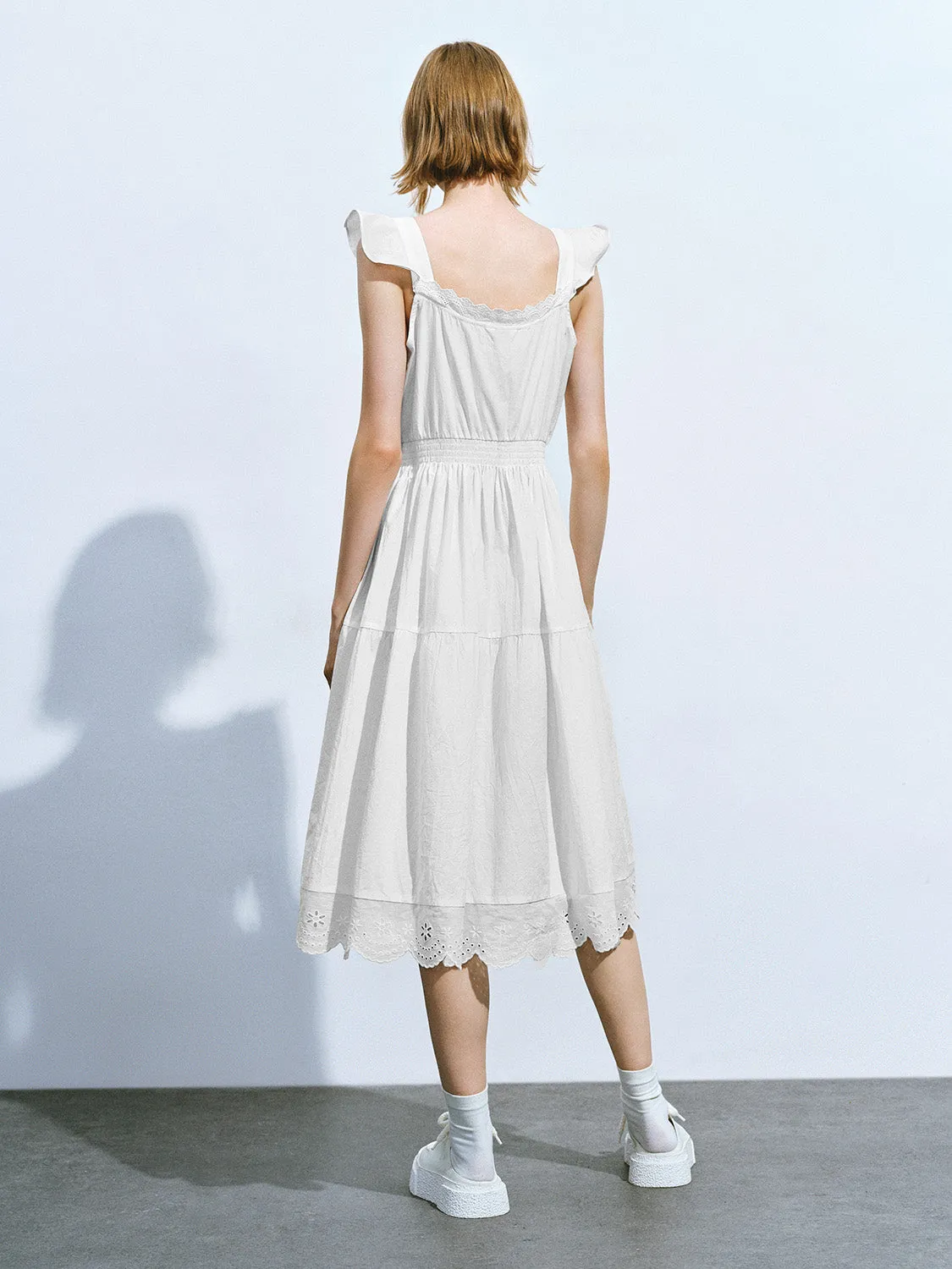 Square-cut Collar Sleeveless Shirt Dress sold by Urban Revivo product image thumbnail 3