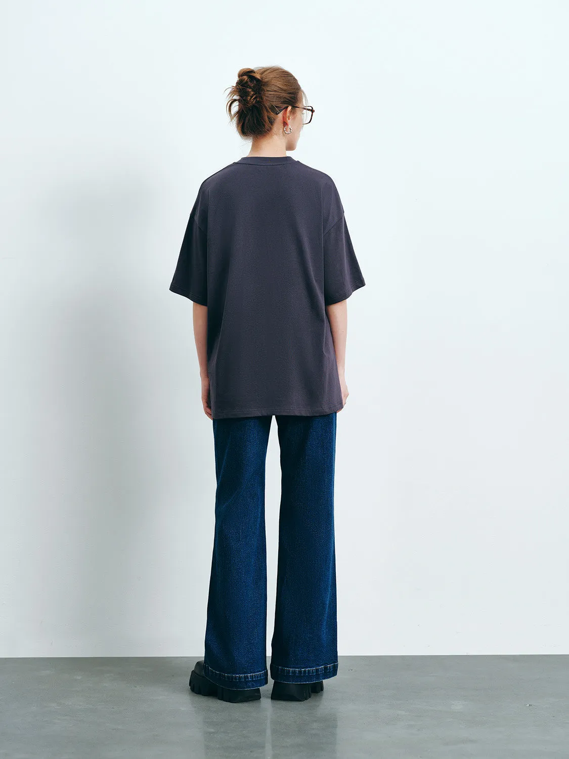 Printed Crew Neck Loose T-Shirt sold by Urban Revivo product image thumbnail 3