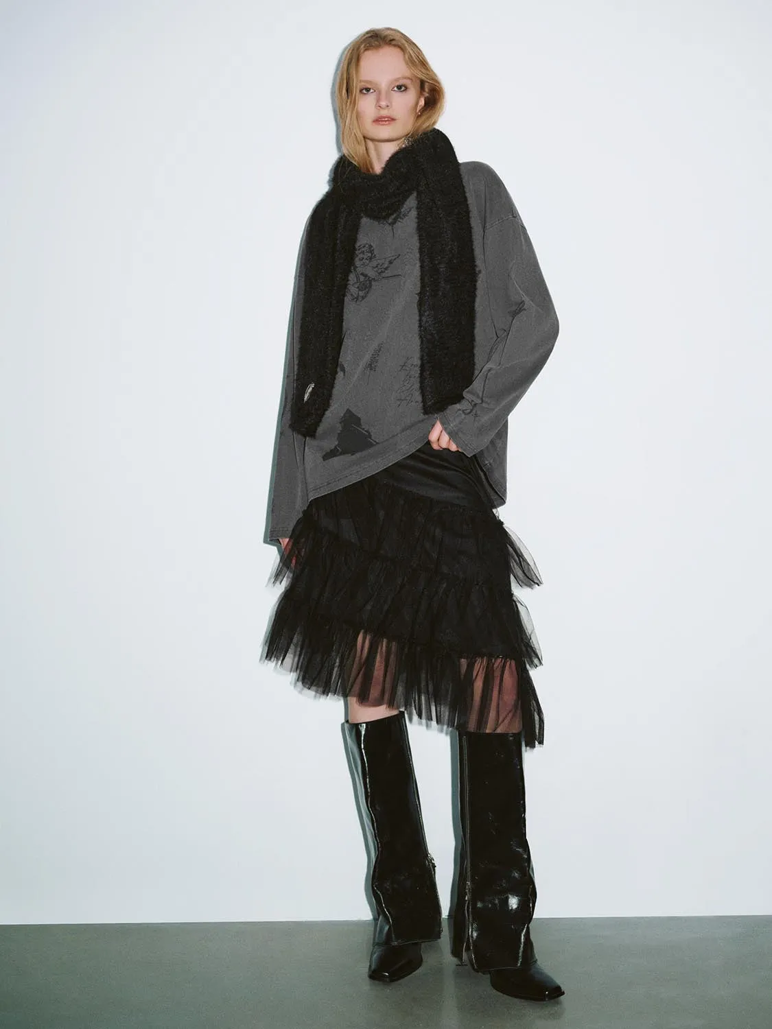 Printed Crew Neck Loose T-Shirts sold by Urban Revivo