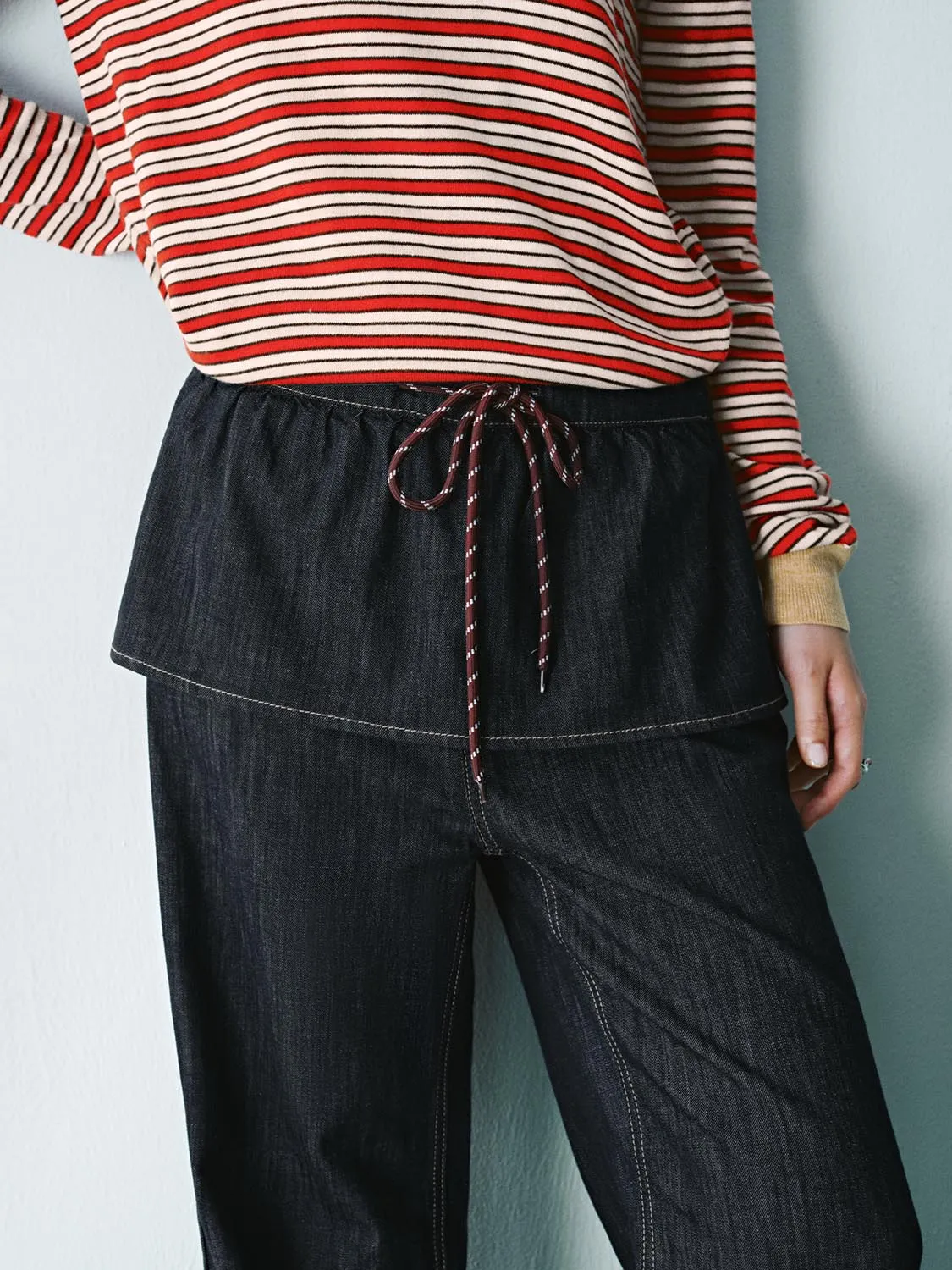 Elastic 2 In 1 Denim Jeans sold by Urban Revivo product image thumbnail 5