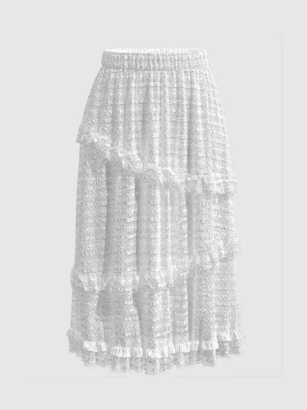 Crochet Maxi A-Line Skirts sold by Urban Revivo