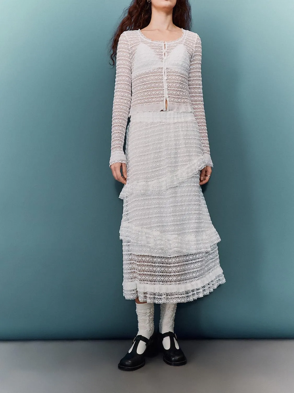 Crochet Maxi A-Line Skirts sold by Urban Revivo product image thumbnail 2
