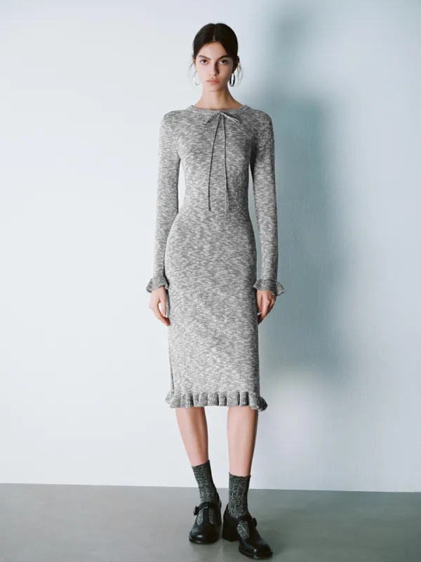 Skinny Ruffle Hem Knitted Dresses sold by Urban Revivo