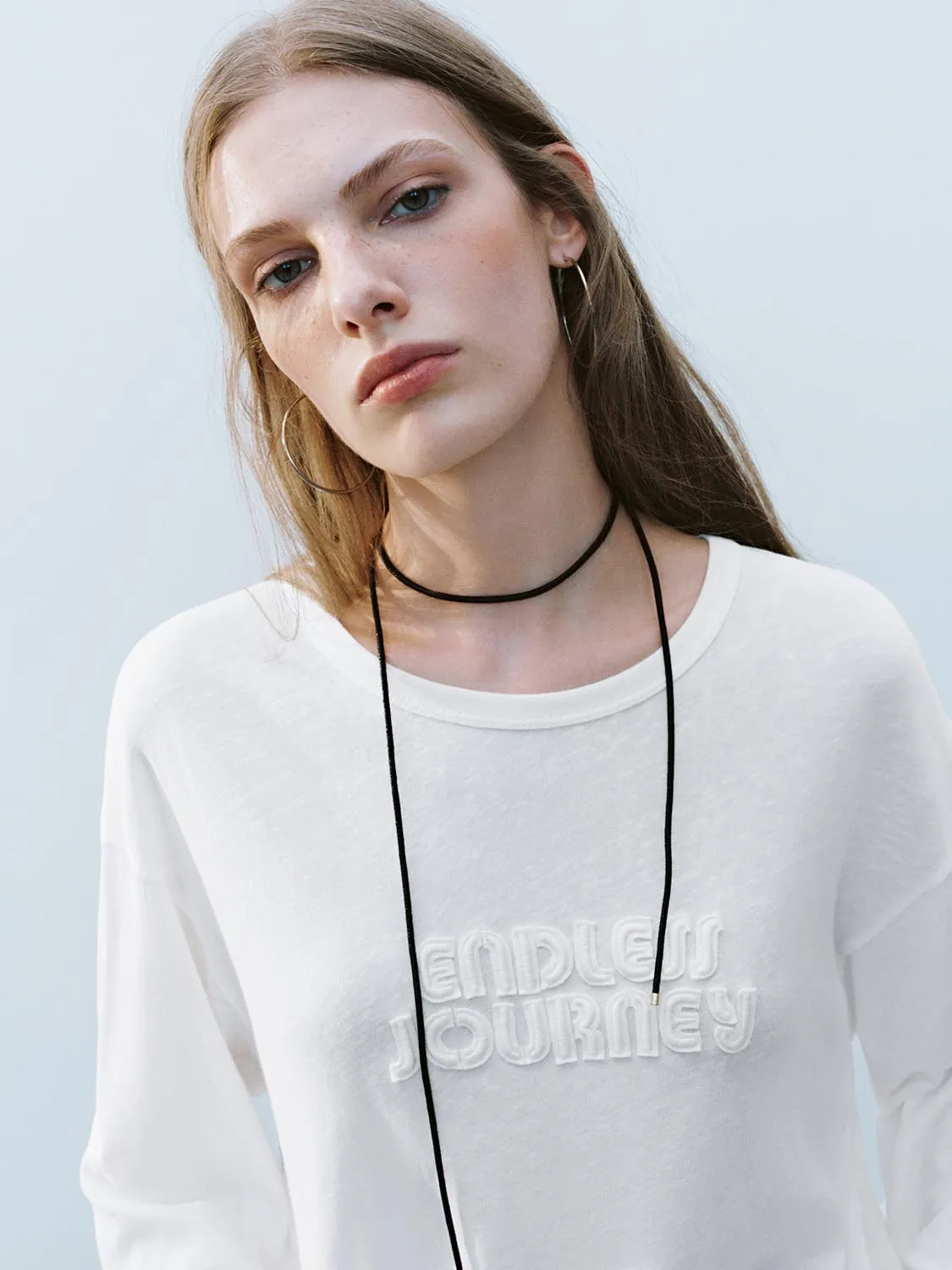 Loose Long Sleeve T-Shirts sold by Urban Revivo product image thumbnail 3