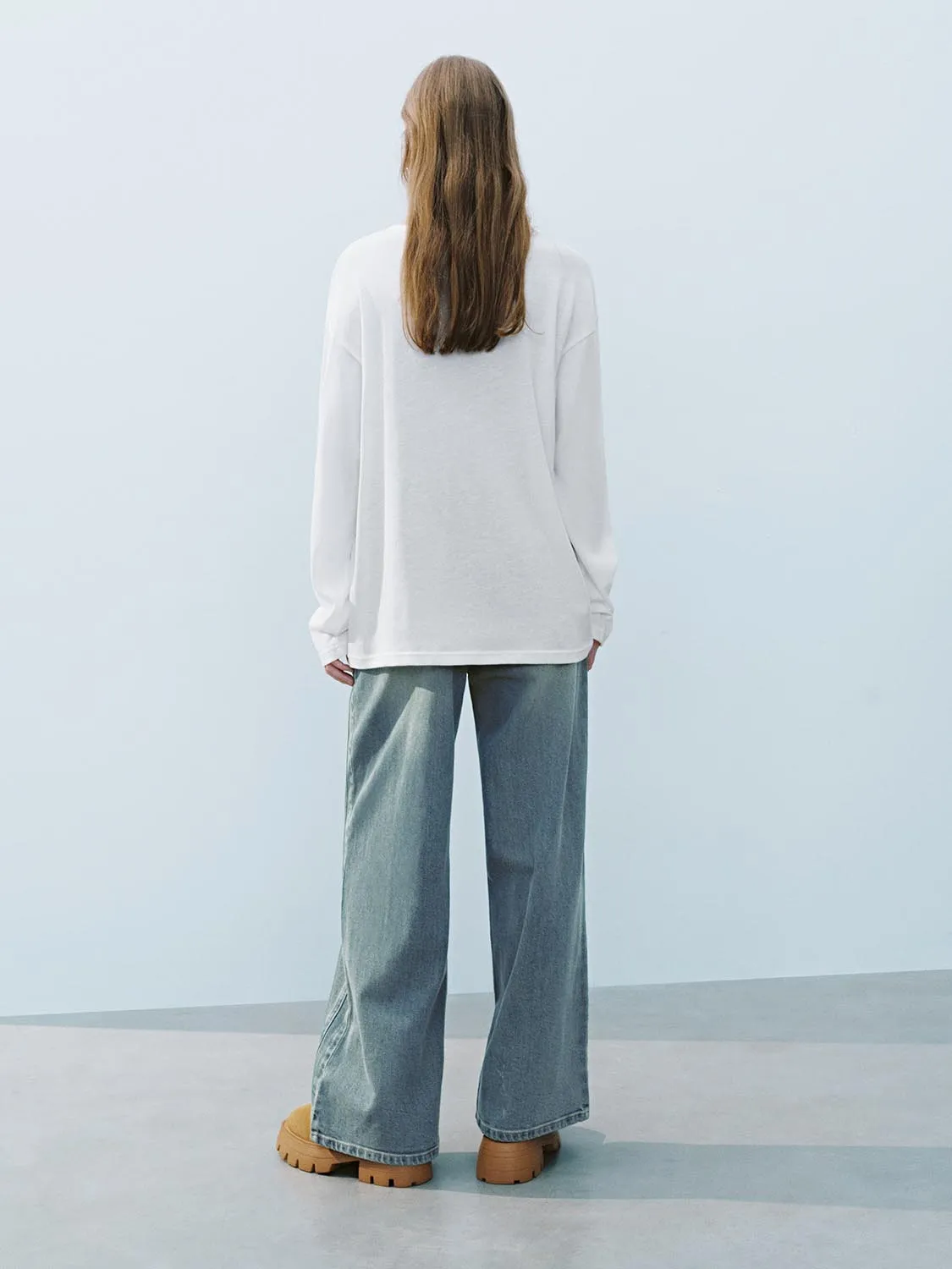 Loose Long Sleeve T-Shirts sold by Urban Revivo product image thumbnail 5