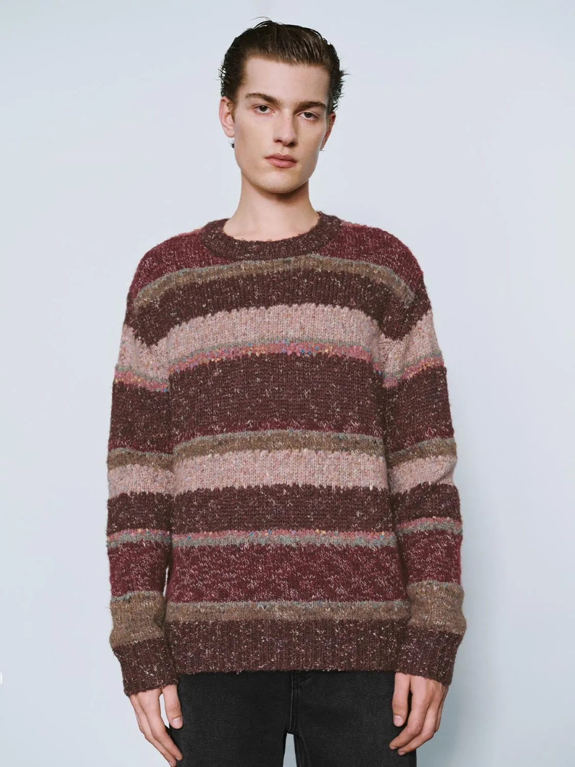 Crew Neck Striped Knitted T-Shirts sold by Urban Revivo