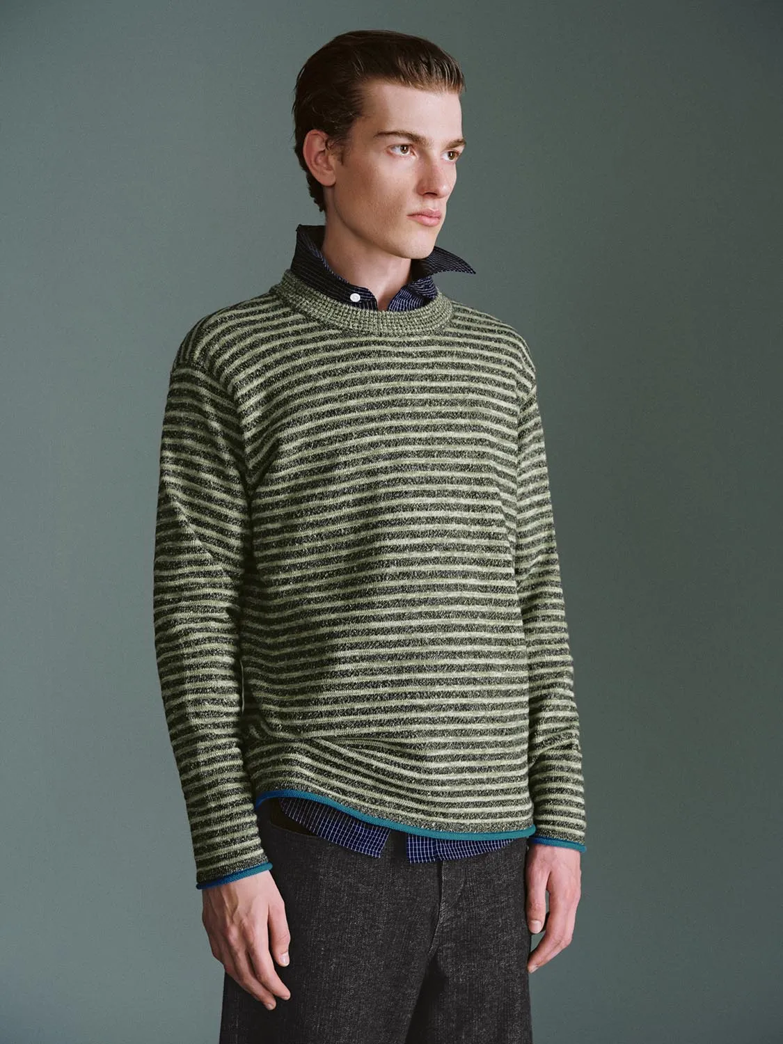 Striped Crew Neck Knitted T-Shirts sold by Urban Revivo product image thumbnail 2