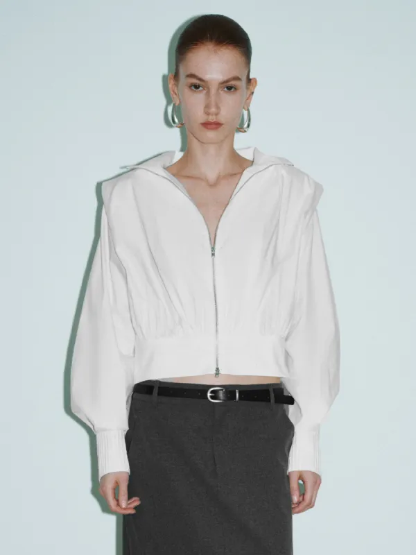Zipper Front Loose Jacket sold by Urban Revivo