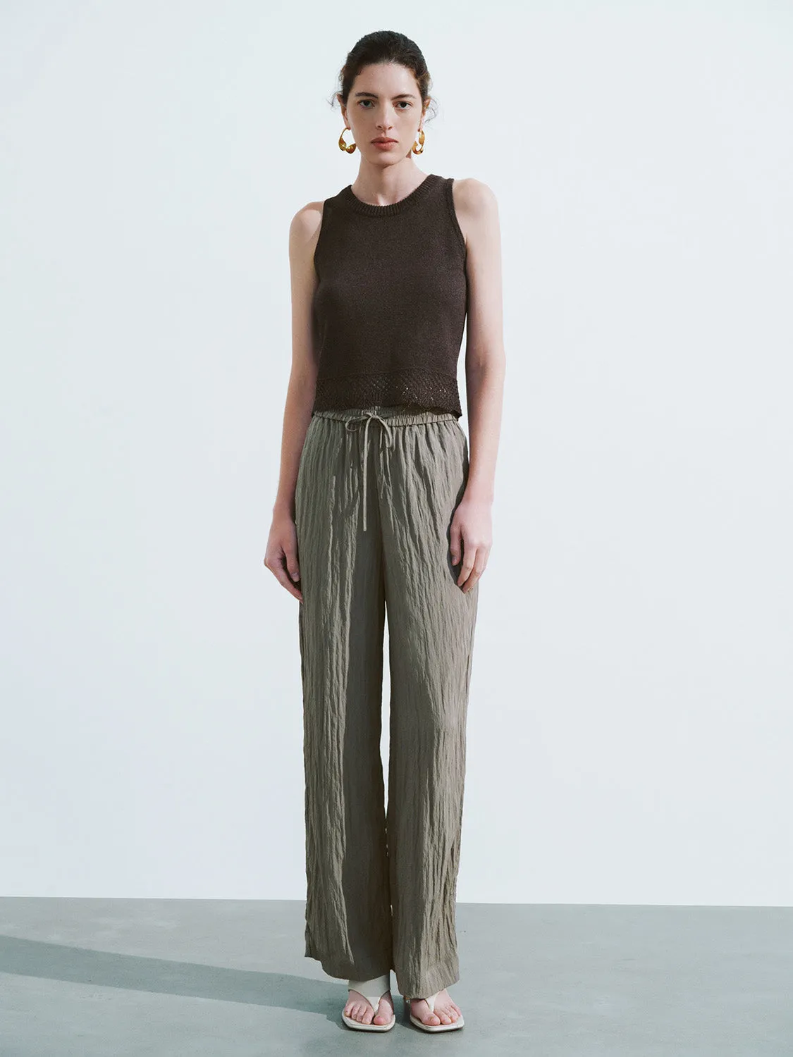 Crew Neck Skinny Knitted Tank Top sold by Urban Revivo product image thumbnail 4