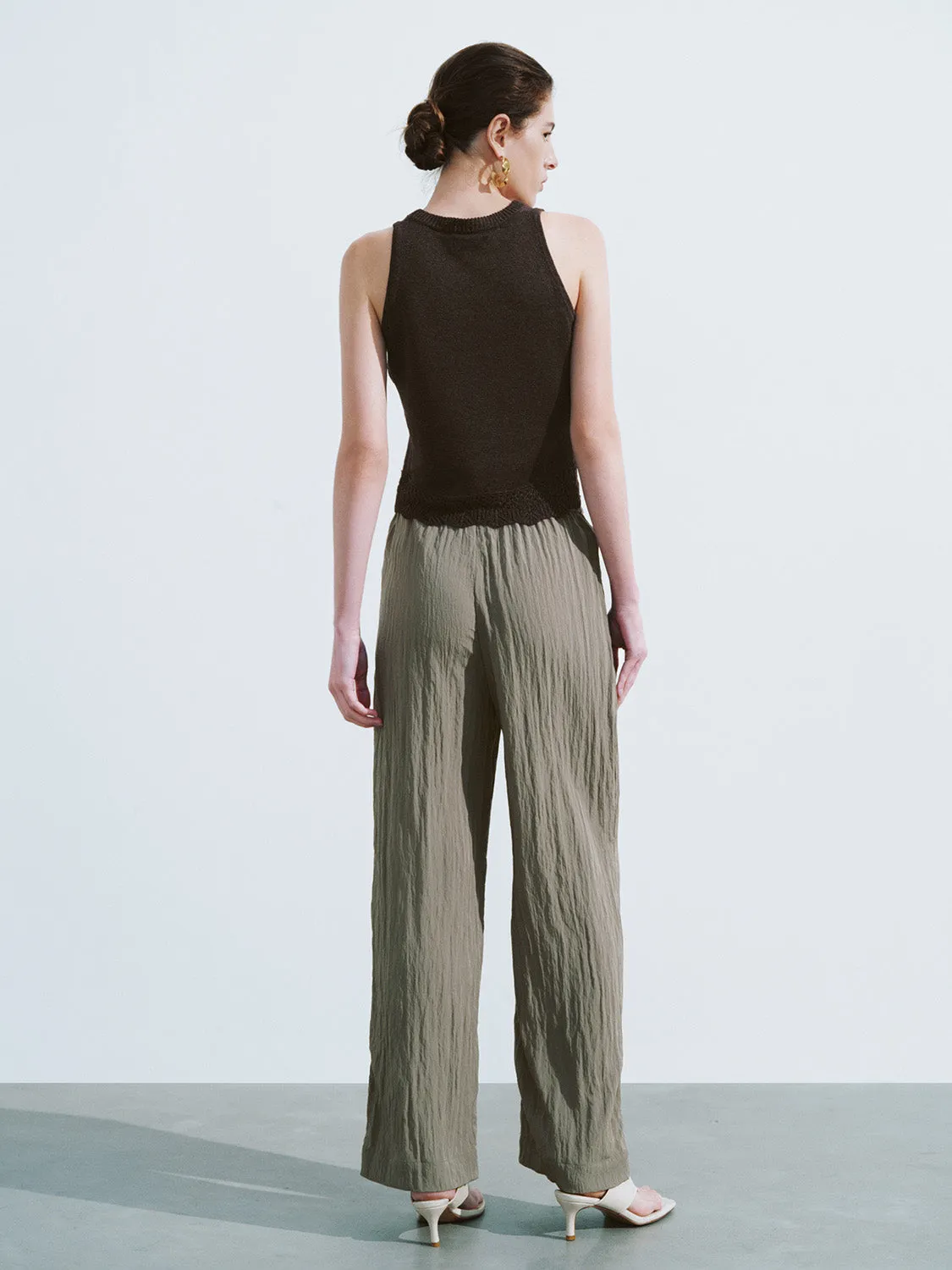 Crew Neck Skinny Knitted Tank Top sold by Urban Revivo product image thumbnail 3