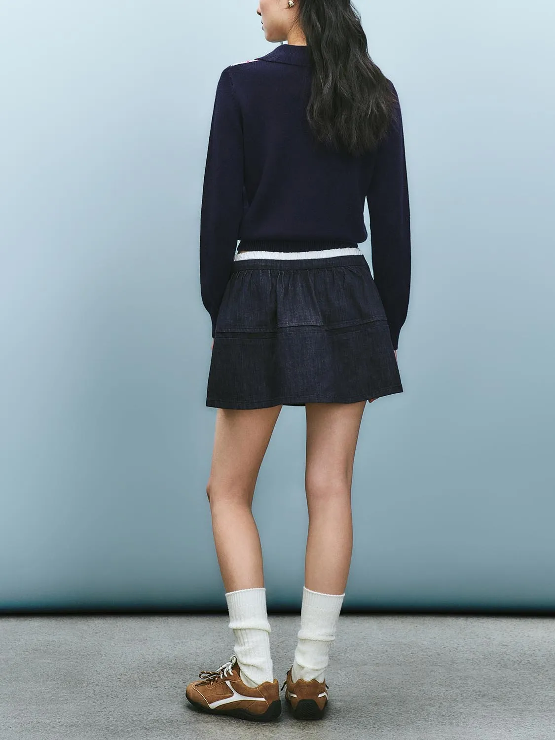 Button Half Placket Knitted T-Shirts sold by Urban Revivo product image thumbnail 5