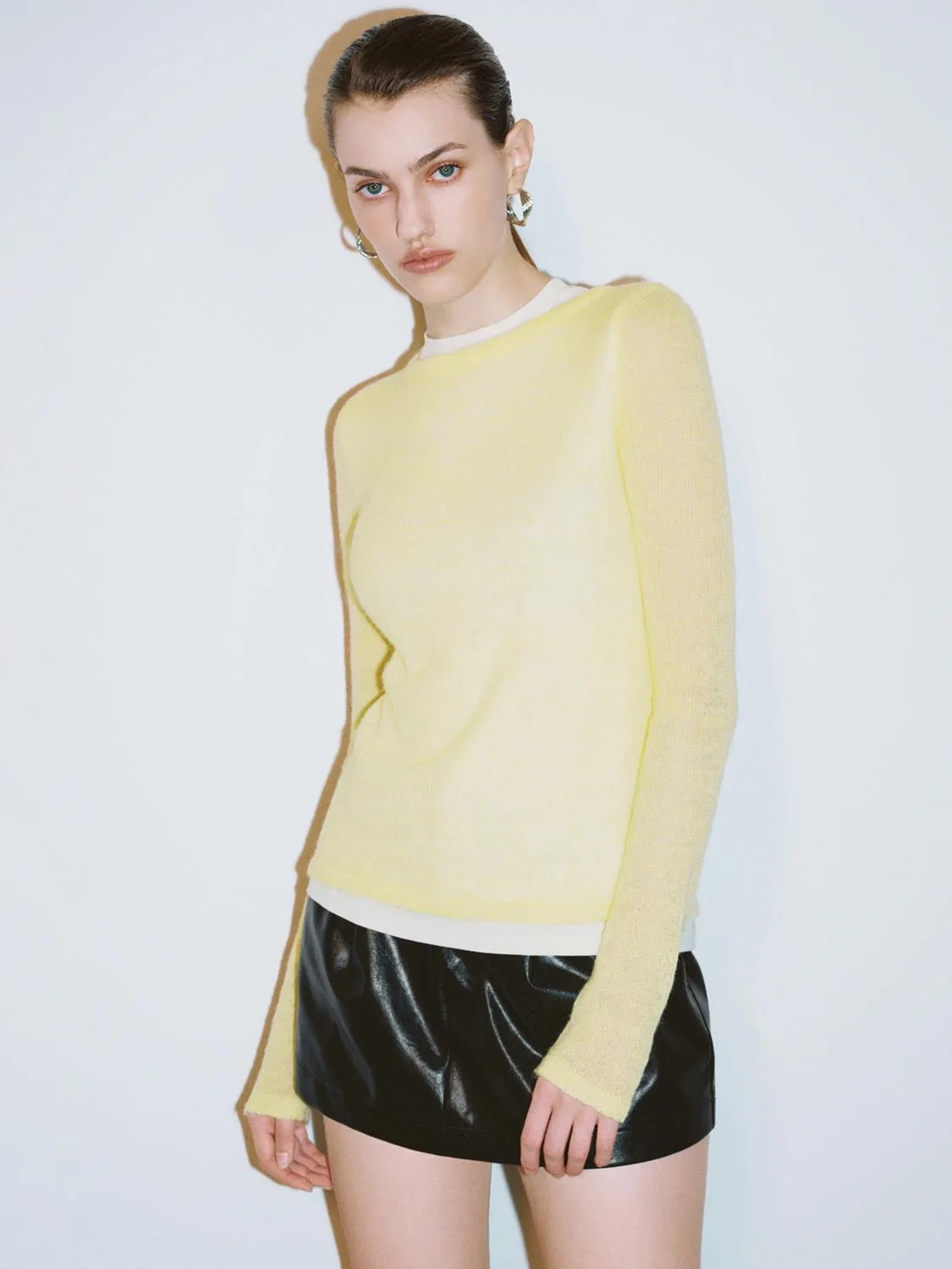 Crew Neck Long Sleeve Knitted T-Shirts sold by Urban Revivo product image thumbnail 2