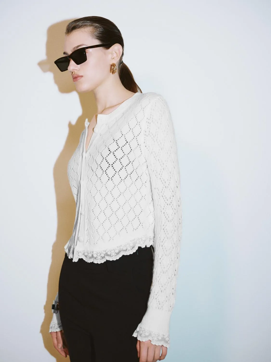 Crochet Knitted Cardigans sold by Urban Revivo product image thumbnail 2