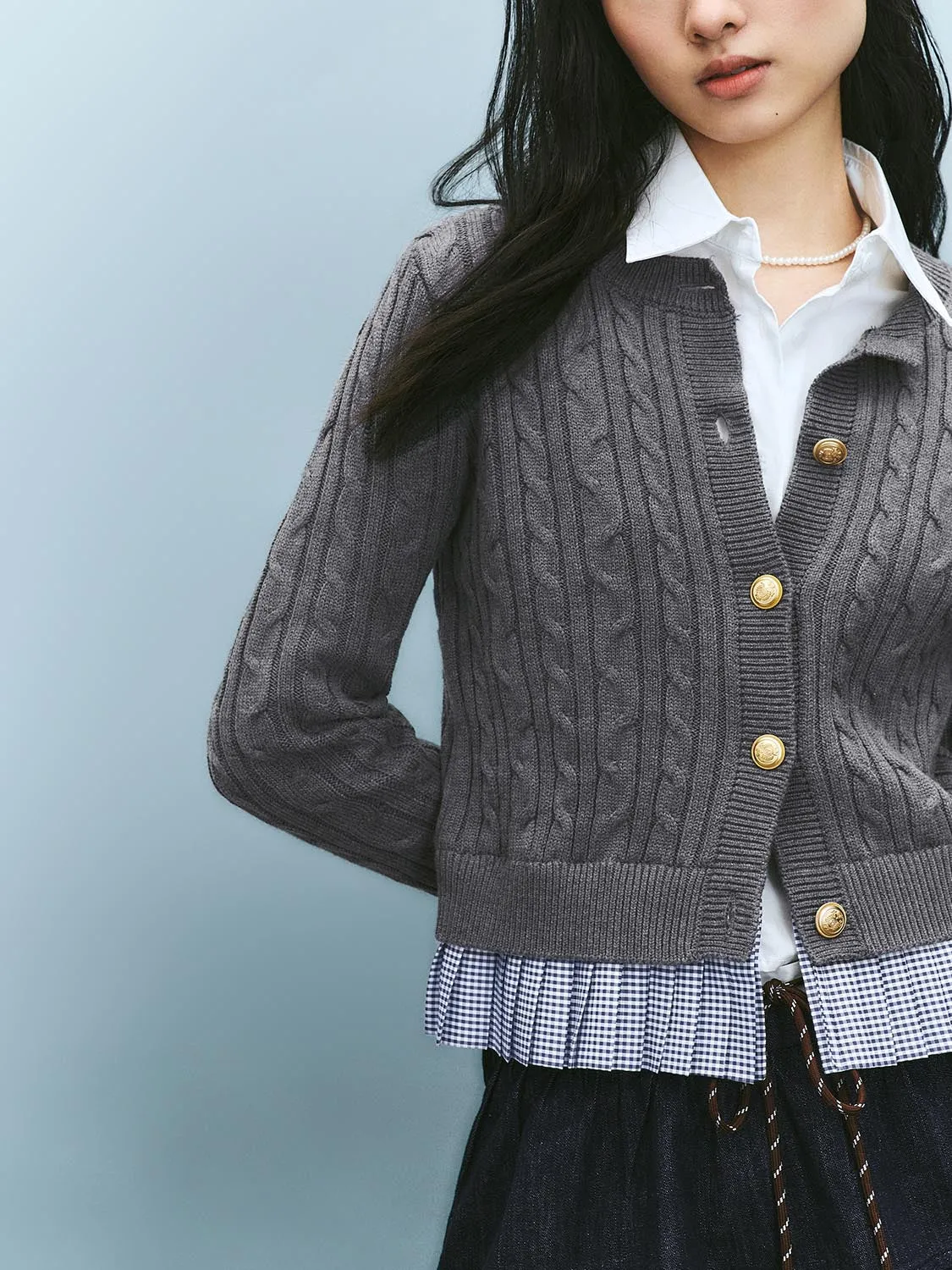 Cable Knitted Cardigans sold by Urban Revivo product image thumbnail 2