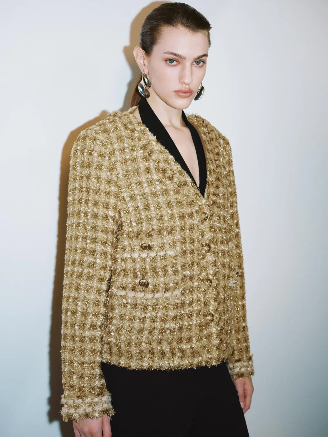 Button Up Tweed Jackets sold by Urban Revivo product image thumbnail 2