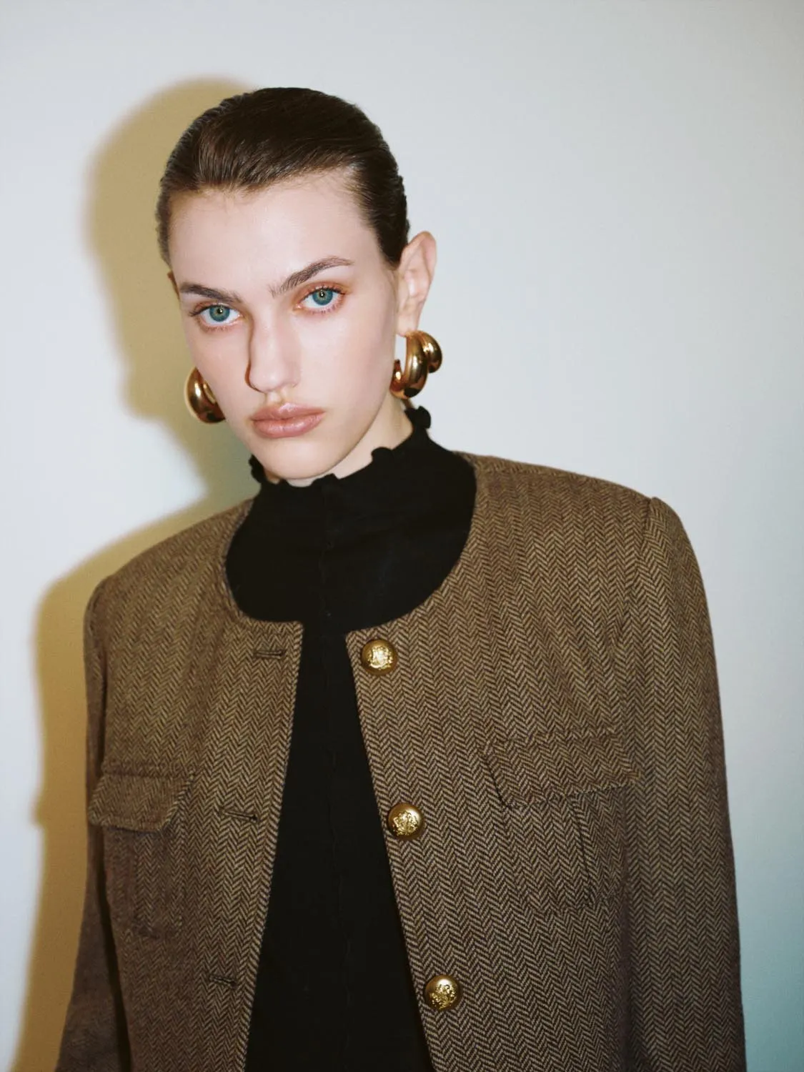 Cropped Button Up Wool Blend Jackets sold by Urban Revivo product image thumbnail 3