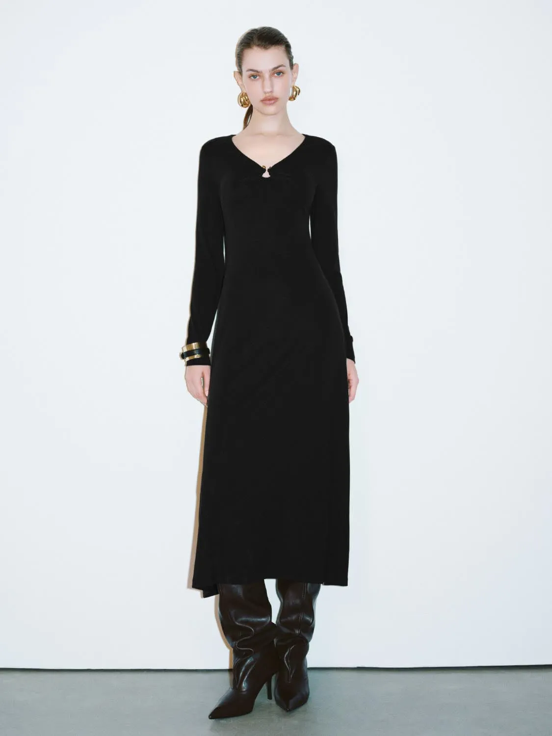 V-Neck A-Line Dresses sold by Urban Revivo