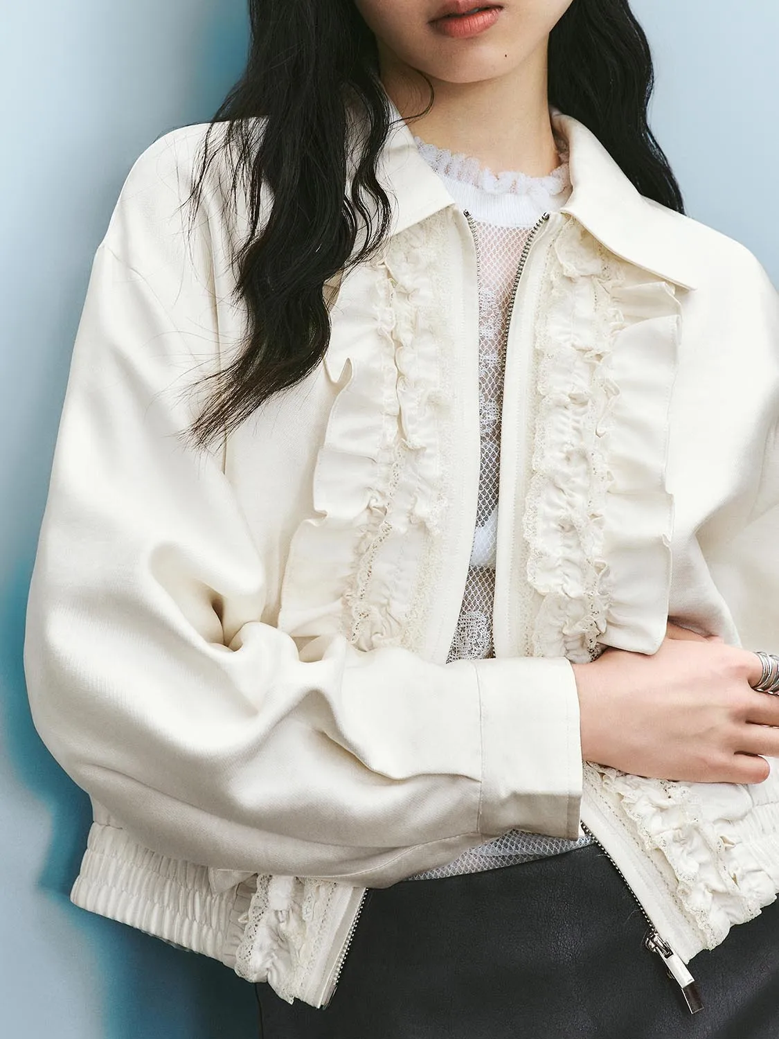 Zip Up Front Jackets sold by Urban Revivo product image thumbnail 3