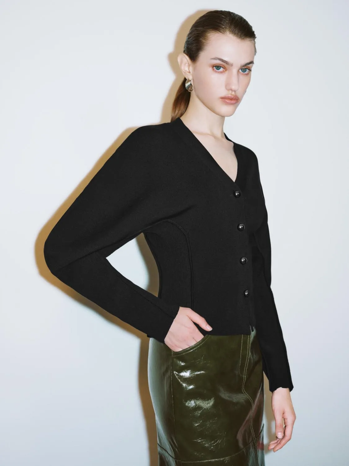 V-Neck Knitted Cardigans sold by Urban Revivo product image thumbnail 2