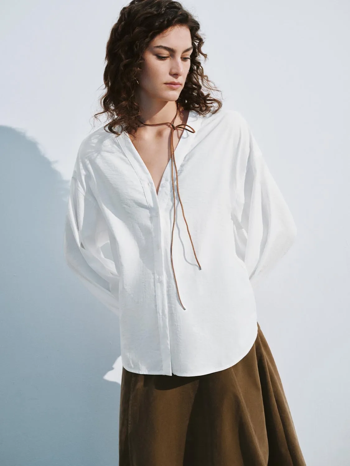 V-Neck Loose Shirts sold by Urban Revivo