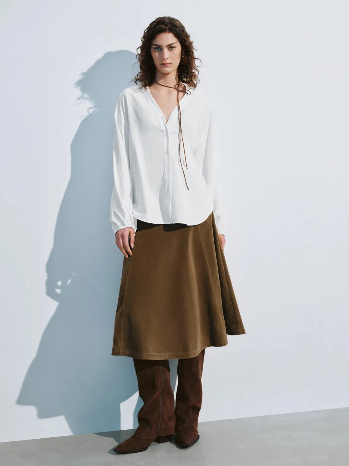 V-Neck Loose Shirts sold by Urban Revivo product image thumbnail 4