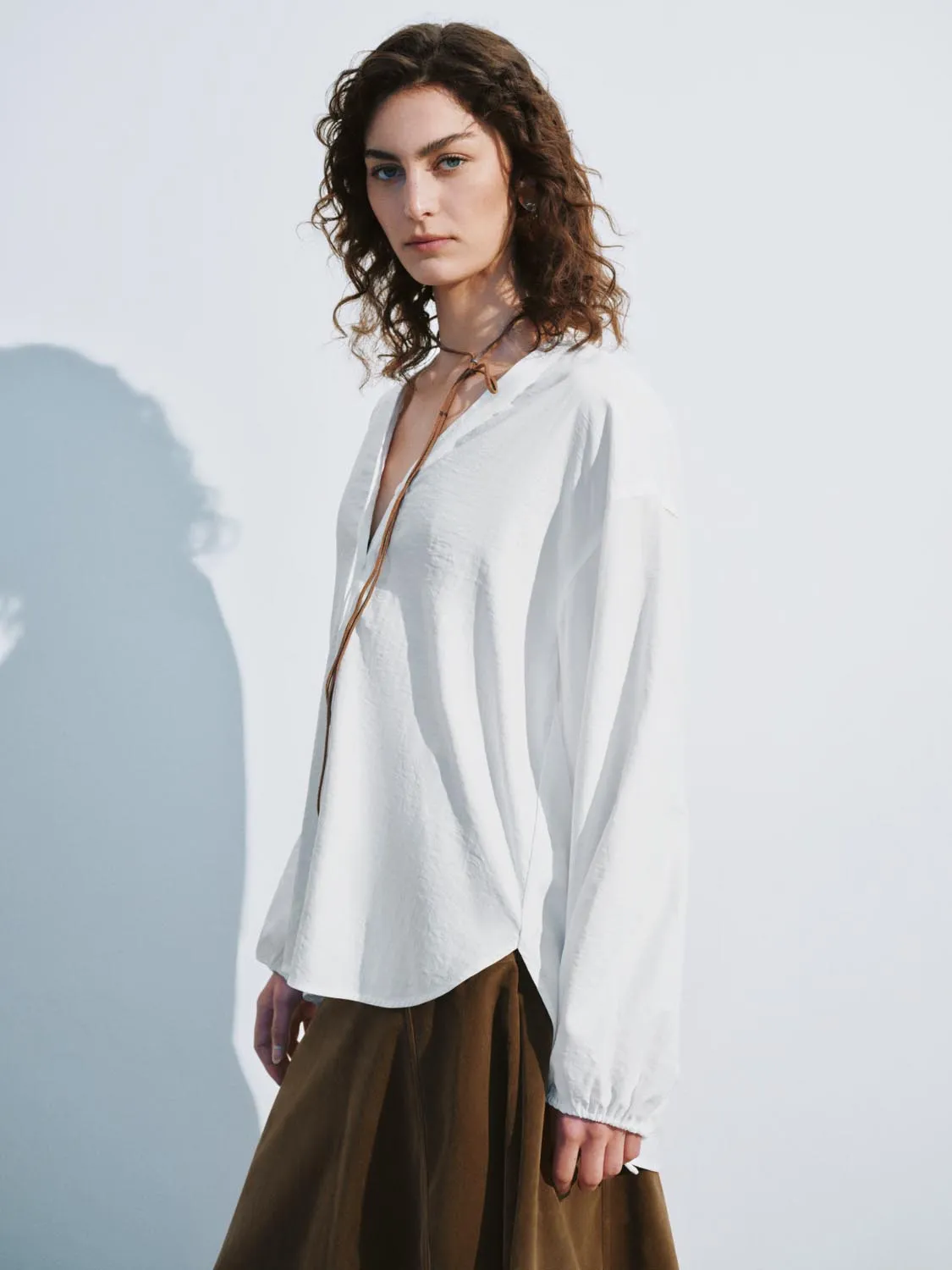 V-Neck Loose Shirts sold by Urban Revivo product image thumbnail 2