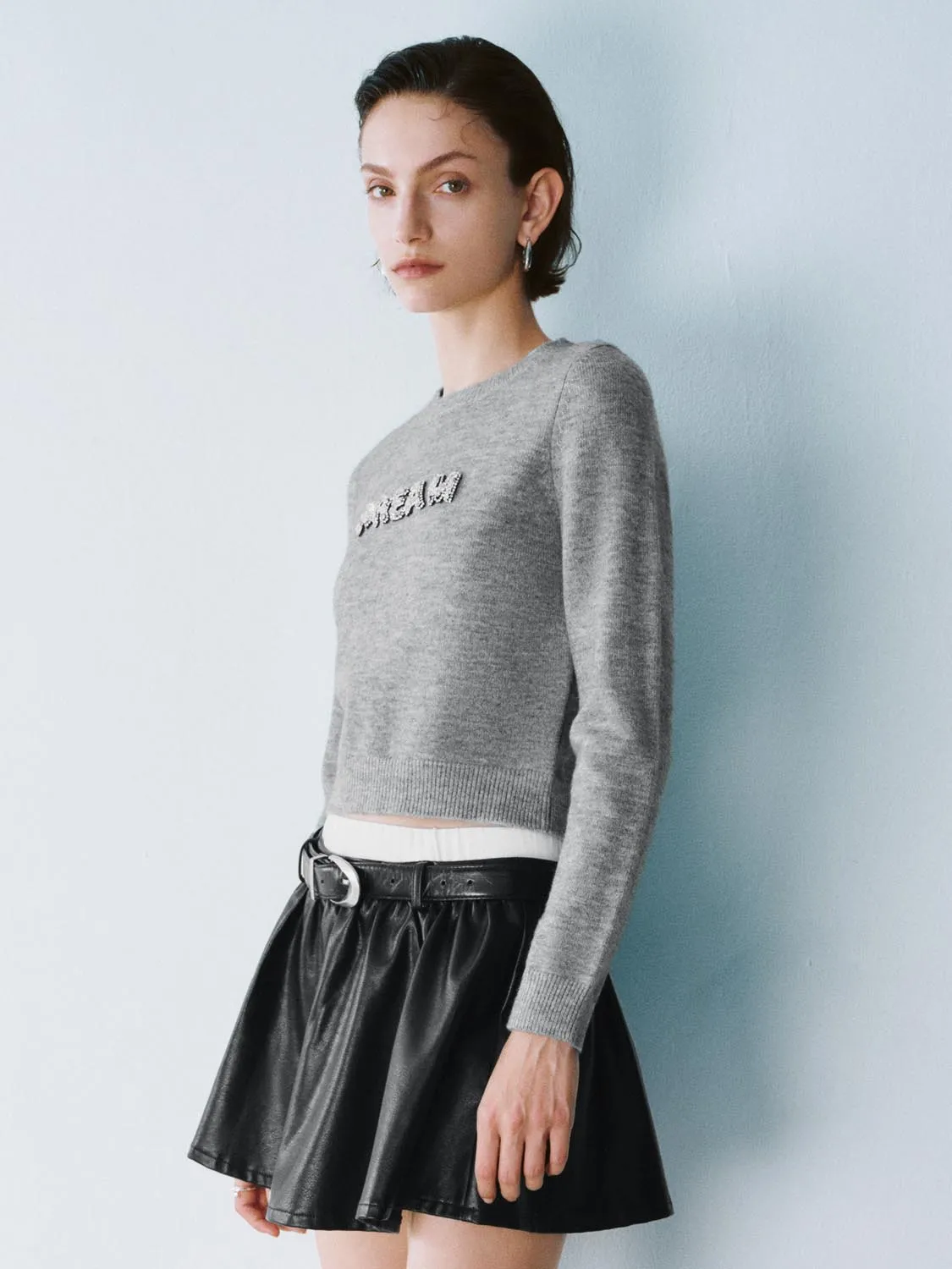 Cropped Knitted T-Shirts sold by Urban Revivo product image thumbnail 2