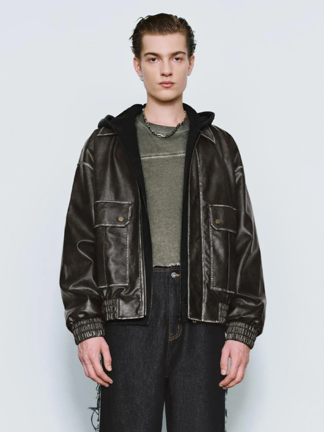 Oversized Vegan Leather Jackets sold by Urban Revivo