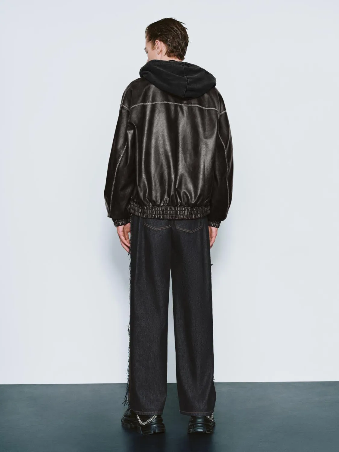 Oversized Vegan Leather Jackets sold by Urban Revivo product image thumbnail 5