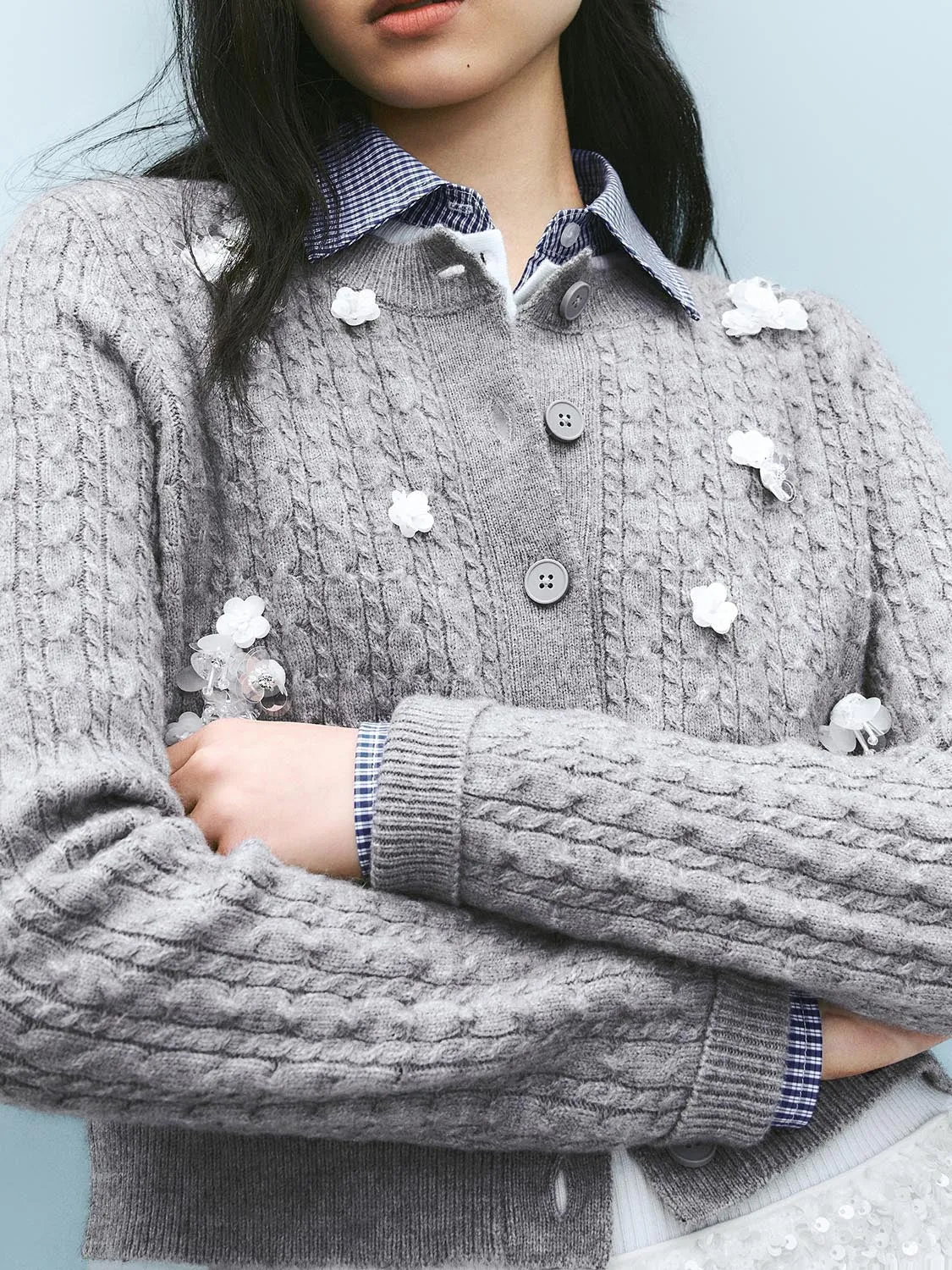 Cropped Knitted Cardigans sold by Urban Revivo product image thumbnail 3