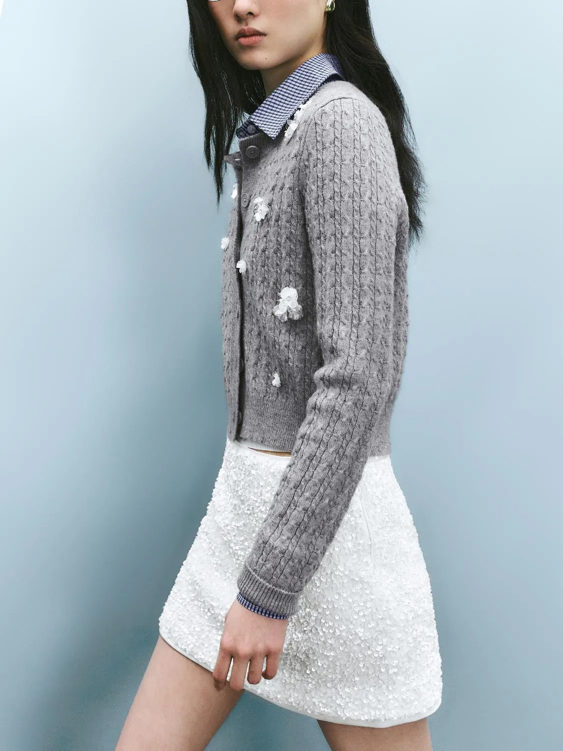 Cropped Knitted Cardigans sold by Urban Revivo product image thumbnail 2