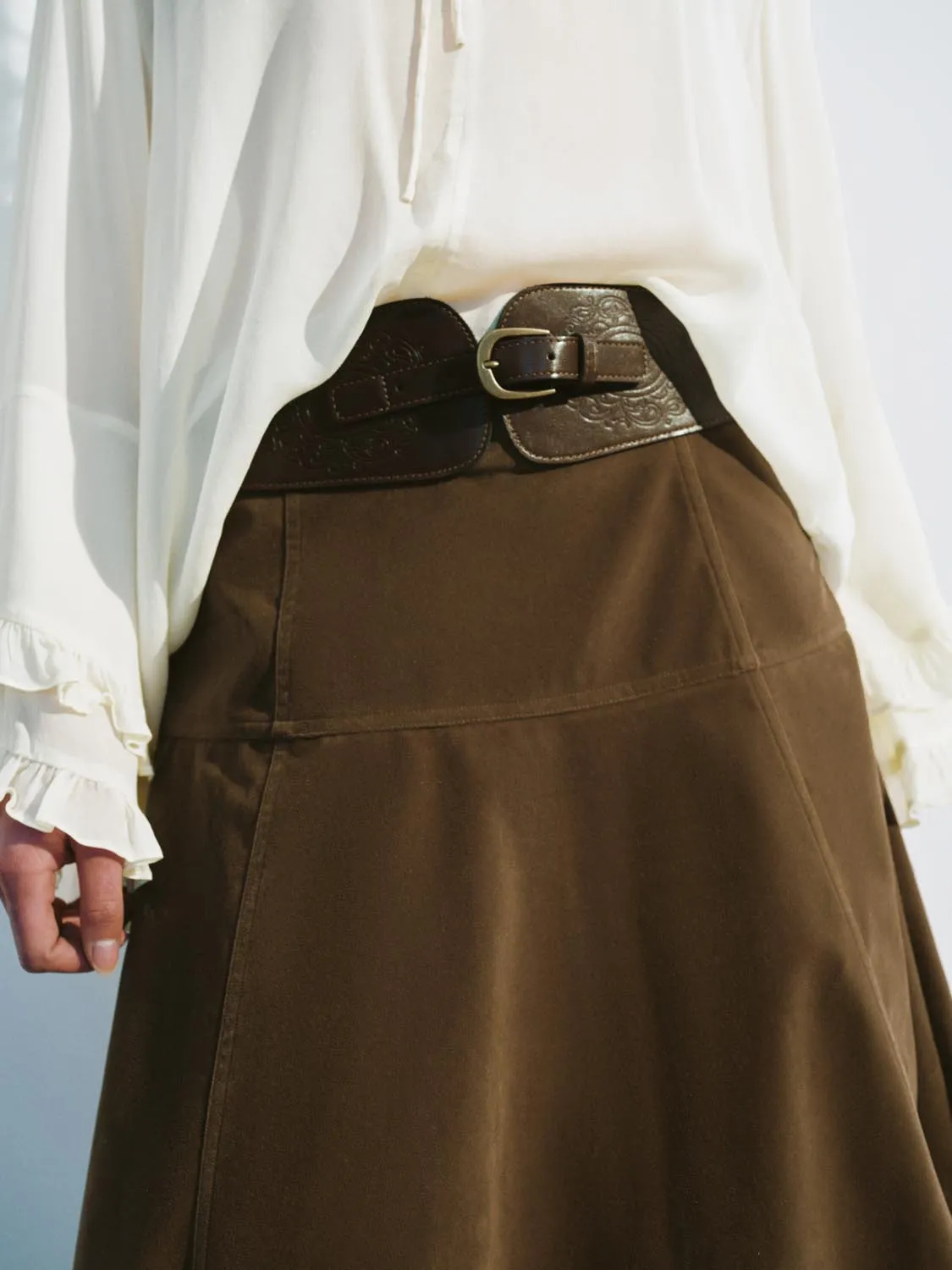 Corduroy A-Line Skirts sold by Urban Revivo product image thumbnail 4