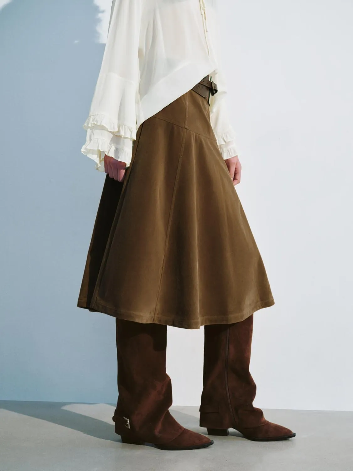 Corduroy A-Line Skirts sold by Urban Revivo product image thumbnail 3
