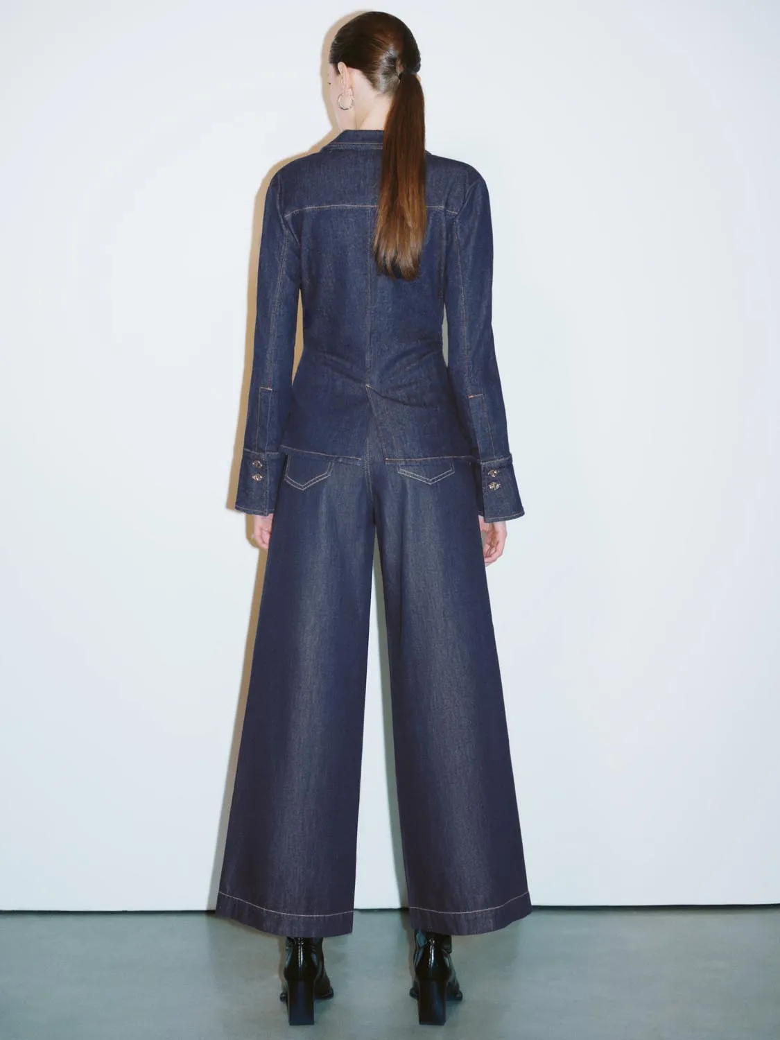 Wide-Leg Denim Jeans sold by Urban Revivo product image thumbnail 5